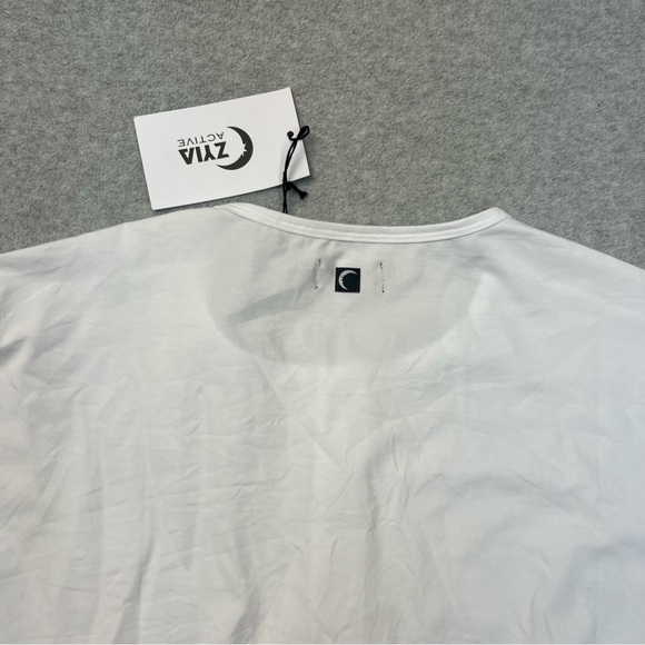 Zyia Active Shirt Mens 2XL XXL White Long Sleeve Henley Cotton Blend Stretch NWT - Picture 9 of 9